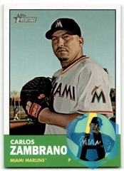 2012 Topps Heritage #473 Carlos Zambrano SP Marlins
